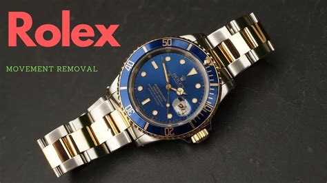 rolex watch movement removal